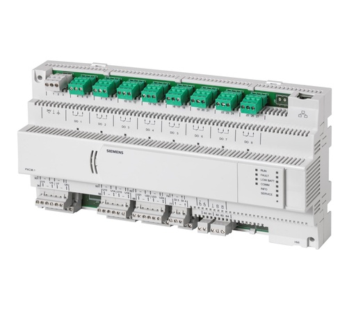 [PXC36.E.D] Régulateur compact avec 36 points physiques et interface PPS2,communications BACnet/IP, extensible avec des modules d'E/S